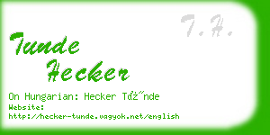 tunde hecker business card